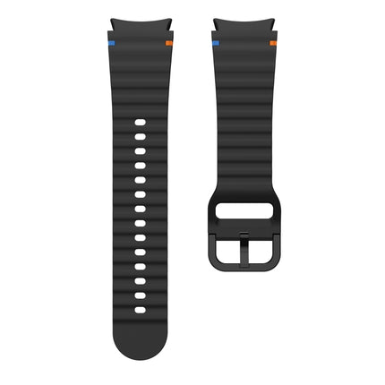 Wave Pattern Stitched Silicone Watch Band, For Samsung Galaxy Watch 5 Pro, For Samsung Galaxy Watch 4 40 / 44mm, For Samsung Galaxy Watch 4 Classic 42 / 46mm, For Samsung Galaxy Watch3 41mm