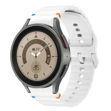 Wave Pattern Stitched Silicone Watch Band