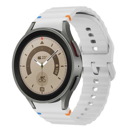 Wave Pattern Stitched Silicone Watch Band