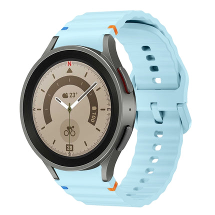 Wave Pattern Stitched Silicone Watch Band