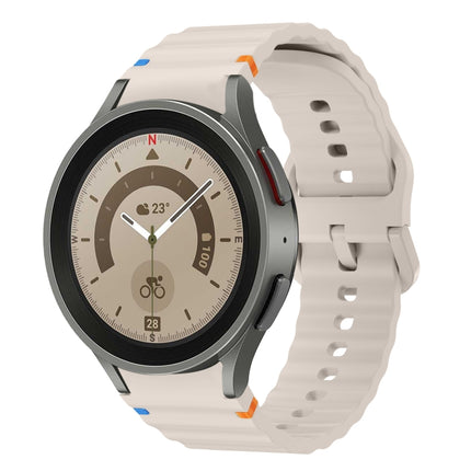 Wave Pattern Stitched Silicone Watch Band