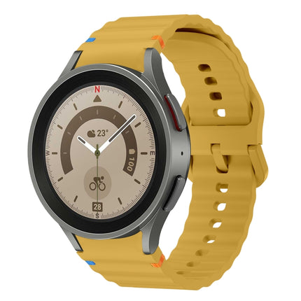 Wave Pattern Stitched Silicone Watch Band, For Samsung Galaxy Watch 5 Pro, For Samsung Galaxy Watch 4 40 / 44mm, For Samsung Galaxy Watch 4 Classic 42 / 46mm, For Samsung Galaxy Watch3 41mm
