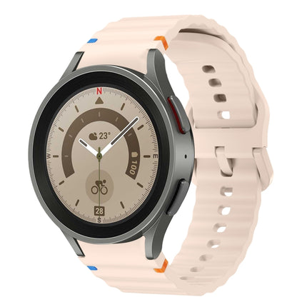 Wave Pattern Stitched Silicone Watch Band