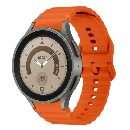 Wave Pattern Stitched Silicone Watch Band