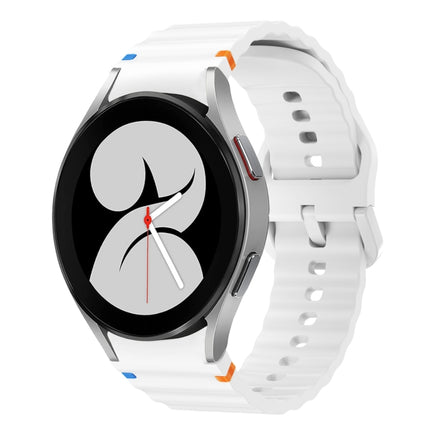 Wave Pattern Stitched Silicone Watch Band