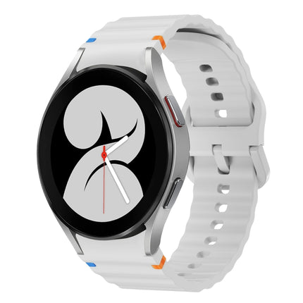 Wave Pattern Stitched Silicone Watch Band