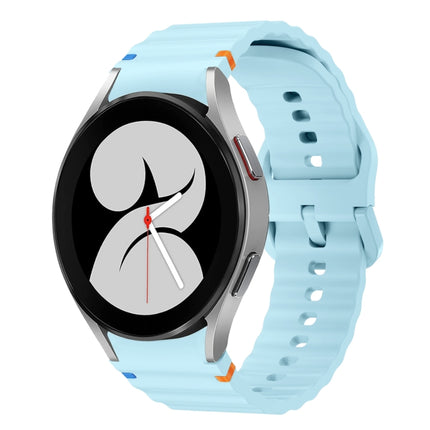 Wave Pattern Stitched Silicone Watch Band