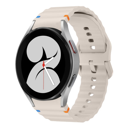 Wave Pattern Stitched Silicone Watch Band