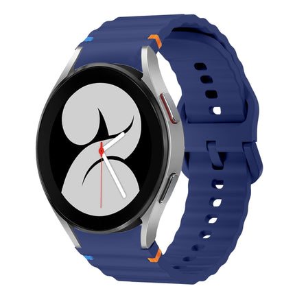 Wave Pattern Stitched Silicone Watch Band
