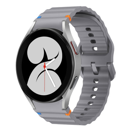 Wave Pattern Stitched Silicone Watch Band