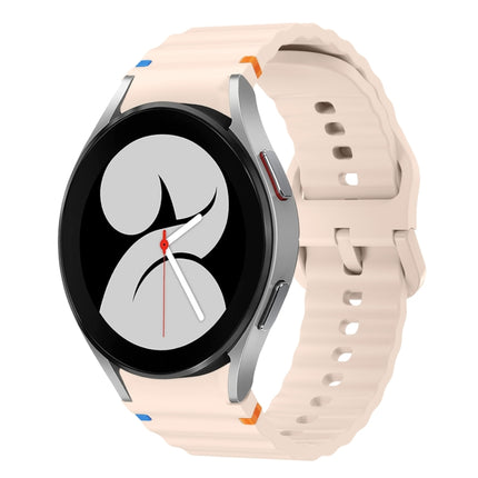 Wave Pattern Stitched Silicone Watch Band