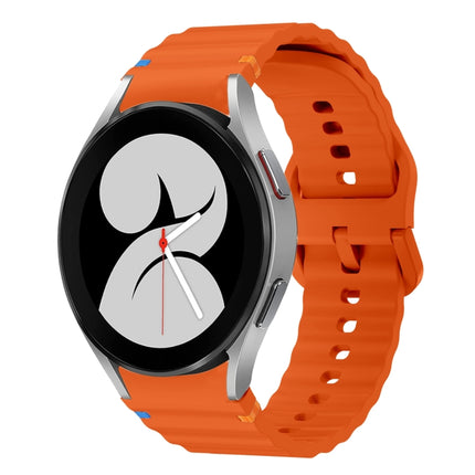 Wave Pattern Stitched Silicone Watch Band