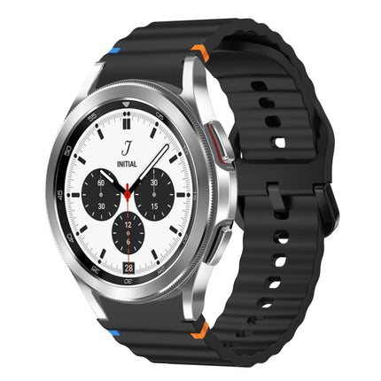 Wave Pattern Stitched Silicone Watch Band