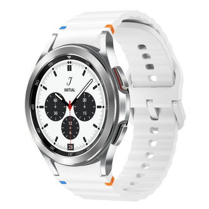 Wave Pattern Stitched Silicone Watch Band