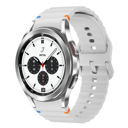 Wave Pattern Stitched Silicone Watch Band