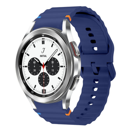 Wave Pattern Stitched Silicone Watch Band