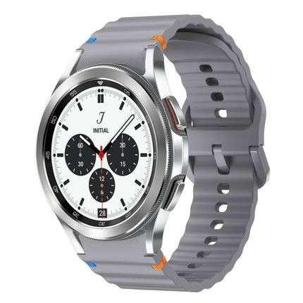 Wave Pattern Stitched Silicone Watch Band