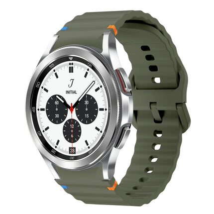 Wave Pattern Stitched Silicone Watch Band