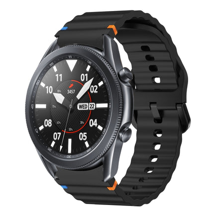 Wave Pattern Stitched Silicone Watch Band