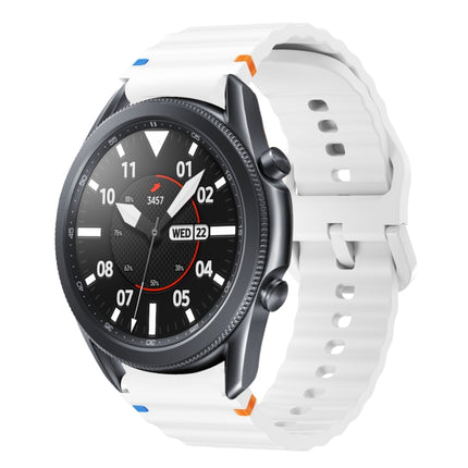 Wave Pattern Stitched Silicone Watch Band