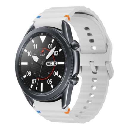 Wave Pattern Stitched Silicone Watch Band