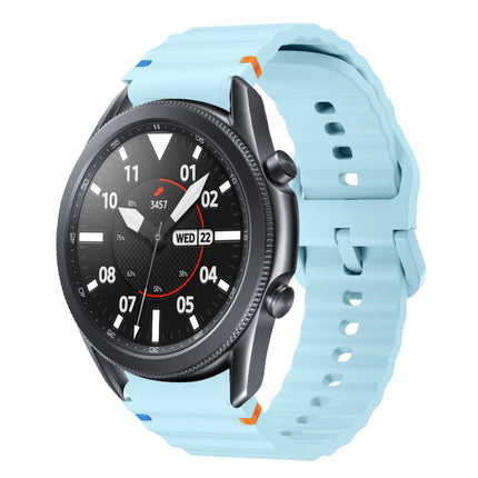 Wave Pattern Stitched Silicone Watch Band