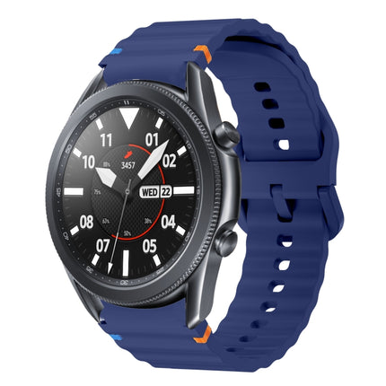 Wave Pattern Stitched Silicone Watch Band