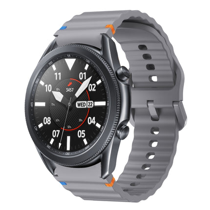 Wave Pattern Stitched Silicone Watch Band
