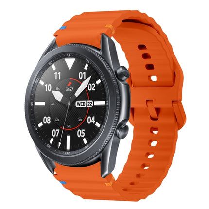 Wave Pattern Stitched Silicone Watch Band