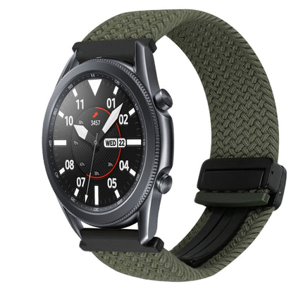 22mm Magnetic Buckle Braided Watch Band, For Samsung Galaxy Gear S3 Frontier, For Samsung Galaxy Watch 3 45mm