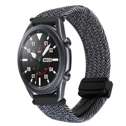 22mm Magnetic Buckle Braided Watch Band, For Samsung Galaxy Gear S3 Frontier, For Samsung Galaxy Watch 3 45mm