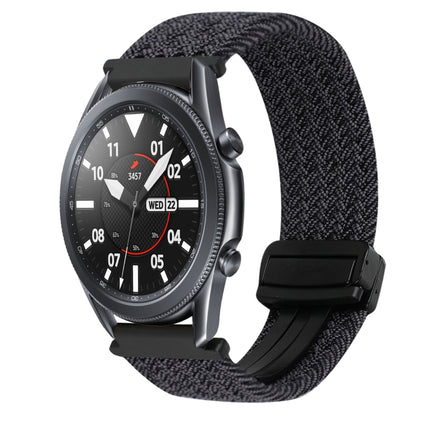 22mm Magnetic Buckle Braided Watch Band, For Samsung Galaxy Gear S3 Frontier, For Samsung Galaxy Watch 3 45mm