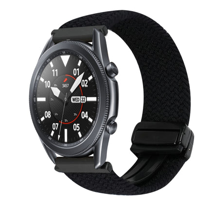 22mm Magnetic Buckle Braided Watch Band, For Samsung Galaxy Gear S3 Frontier, For Samsung Galaxy Watch 3 45mm