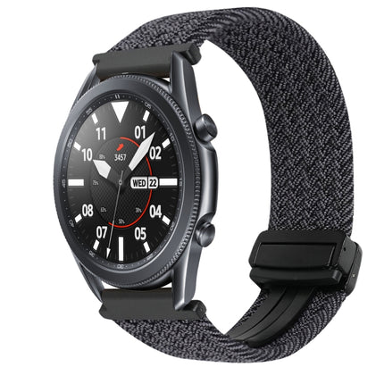 22mm Magnetic Buckle Braided Watch Band, For Samsung Galaxy Gear S3 Frontier, For Samsung Galaxy Watch 3 45mm