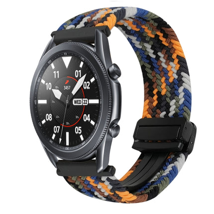22mm Magnetic Buckle Braided Watch Band, For Samsung Galaxy Gear S3 Frontier, For Samsung Galaxy Watch 3 45mm