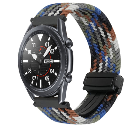 22mm Magnetic Buckle Braided Watch Band, For Samsung Galaxy Gear S3 Frontier, For Samsung Galaxy Watch 3 45mm