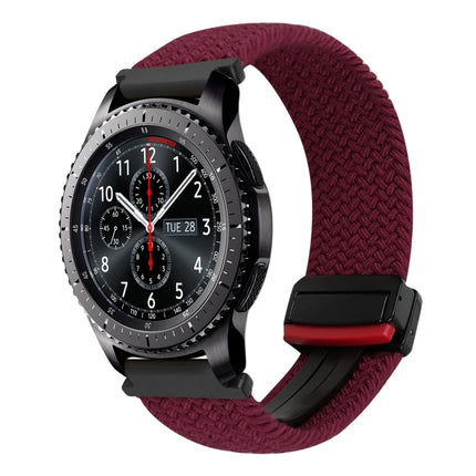22mm Magnetic Buckle Braided Watch Band, For Samsung Galaxy Gear S3 Frontier, For Samsung Galaxy Watch 3 45mm