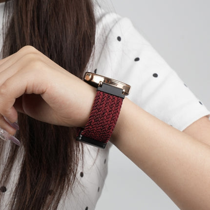 22mm Magnetic Buckle Braided Watch Band, For Samsung Galaxy Gear S3 Frontier, For Samsung Galaxy Watch 3 45mm