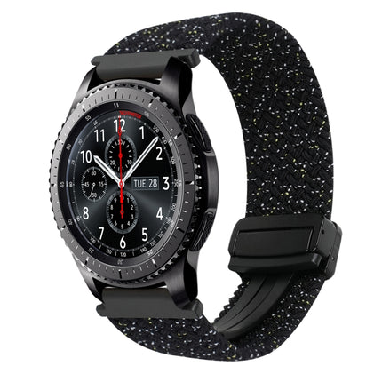 22mm Magnetic Buckle Braided Watch Band, For Samsung Galaxy Gear S3 Frontier, For Samsung Galaxy Watch 3 45mm