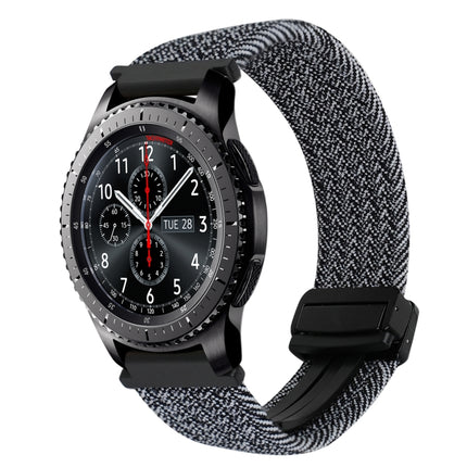22mm Magnetic Buckle Braided Watch Band, For Samsung Galaxy Gear S3 Frontier, For Samsung Galaxy Watch 3 45mm