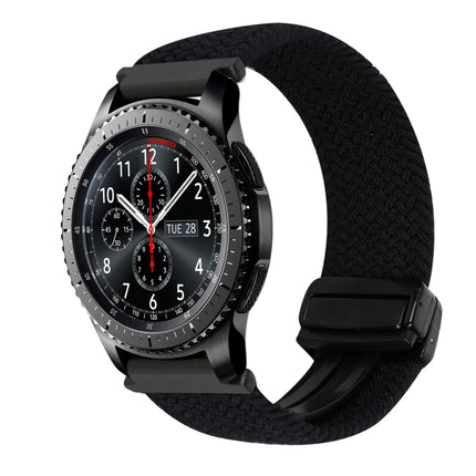 22mm Magnetic Buckle Braided Watch Band, For Samsung Galaxy Gear S3 Frontier, For Samsung Galaxy Watch 3 45mm
