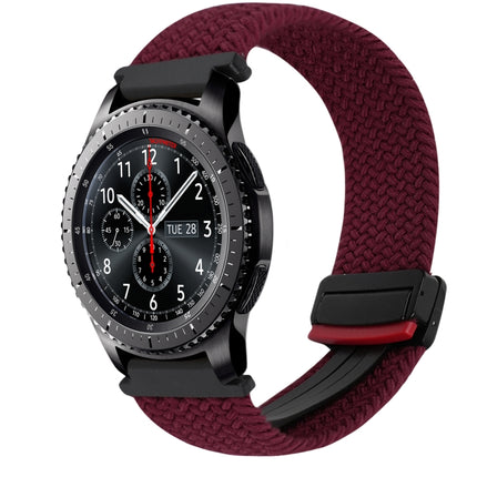 22mm Magnetic Buckle Braided Watch Band, For Samsung Galaxy Gear S3 Frontier, For Samsung Galaxy Watch 3 45mm