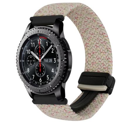 22mm Magnetic Buckle Braided Watch Band, For Samsung Galaxy Gear S3 Frontier, For Samsung Galaxy Watch 3 45mm
