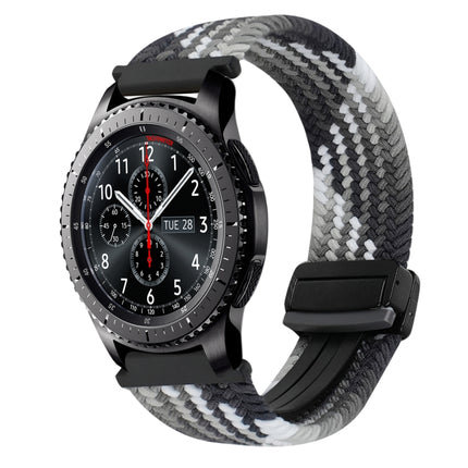 22mm Magnetic Buckle Braided Watch Band, For Samsung Galaxy Gear S3 Frontier, For Samsung Galaxy Watch 3 45mm