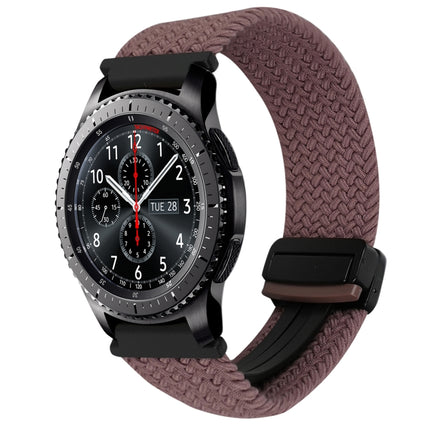 22mm Magnetic Buckle Braided Watch Band, For Samsung Galaxy Gear S3 Frontier, For Samsung Galaxy Watch 3 45mm