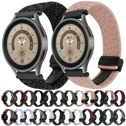 20mm Magnetic Buckle Braided Watch Strap, For Samsung Galaxy Watch 5 Pro, For Samsung Gear Sport - DealBuddy