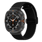 For Samsung Galaxy Watch Ultra 47mm Fold Magnetic Buckle Braided Watch Band