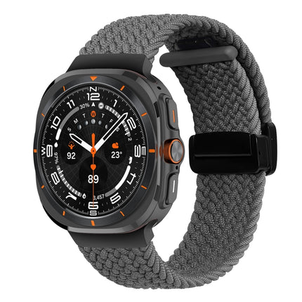 For Samsung Galaxy Watch Ultra 47mm Fold Magnetic Buckle Braided Watch Band