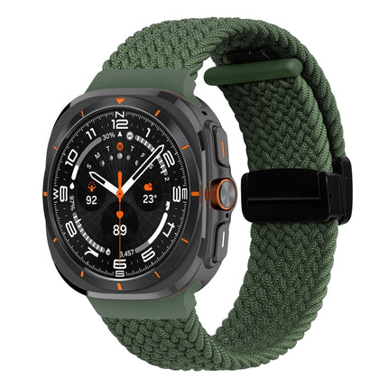 For Samsung Galaxy Watch Ultra 47mm Fold Magnetic Buckle Braided Watch Band