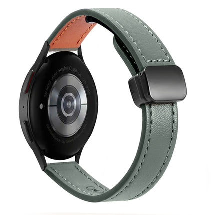 Slim Magnetic Buckle 20mm Microfiber Leather Watch Band, For Samsung Galaxy Watch FE 40mm, For Samsung Galaxy Watch 5 Pro 45mm, For Samsung Gear Sport - DealBuddy